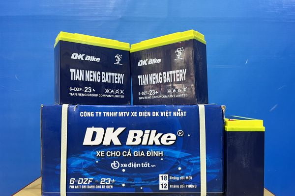 Ắc quy xe máy điện chính hãng DK Bike 4 bình to 12V-20A