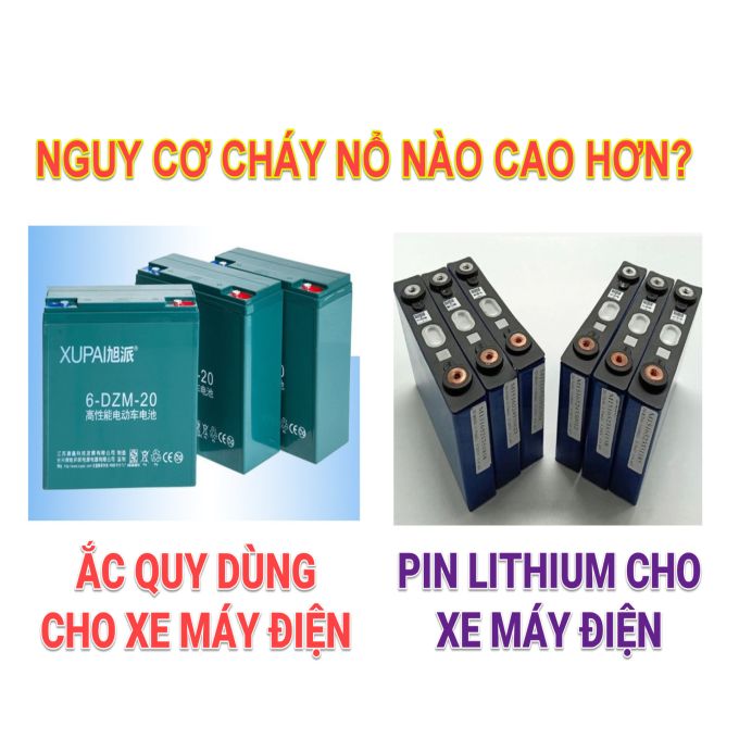 Xe Máy Điện Sử Dụng Pin Lithium Hay Sử Dụng Ắc Quy - Nguy Cơ Cháy Nổ Nào Cao Hơn?